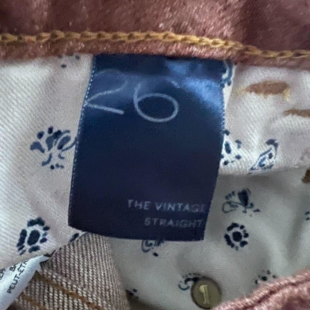 Anthropologie Pilcro  Jeans Womens 4 26" The Vintage Straight Brown Busted Knees - Picture 7 of 10